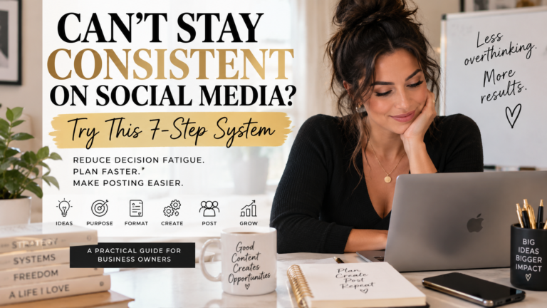 Social media consistency 7-step content system for reducing decision fatigue and making posting easier